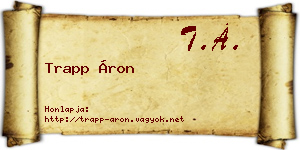 Trapp Áron névjegykártya